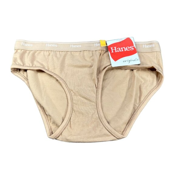 Hanes Women's Size Medium Panty Hipster Original Beige New With Tags - Picture 1 of 8